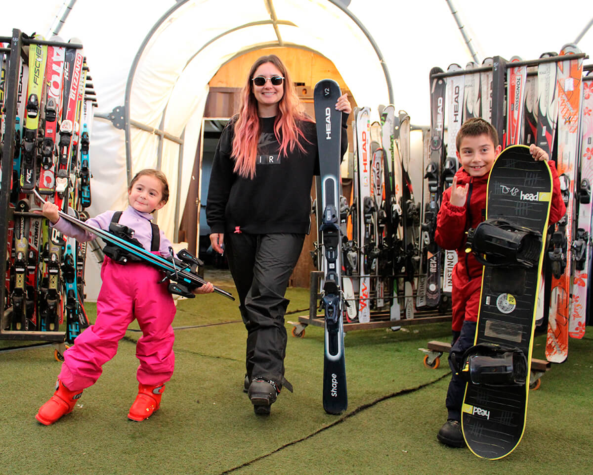 Ski and snowboard equipment rental